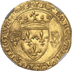 Charles VII (1422-1461). Écu d'or à la couronne 3e type, or new ecu, 2nd issue ND (August 12, 1445), Tournai.