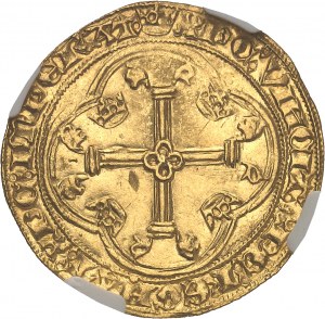 Karl VII. (1422-1461). Écu d'or à la couronne 3e type, ou écu neuf, 2e émission ND (12. August 1445), Tournai.
