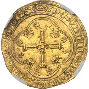 Charles VII (1422-1461). Écu d'or à la couronne 3e type, or new ecu, 2nd issue ND (August 12, 1445), Tournai.