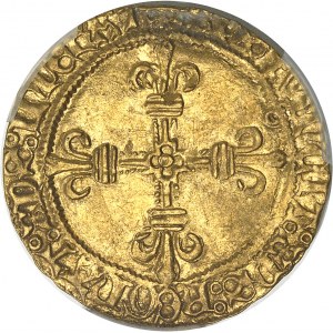 Karol VIII (1483-1498). Złota tarcza ze słońcem, 1. emisja ND (1483-1494), Tuluza.
