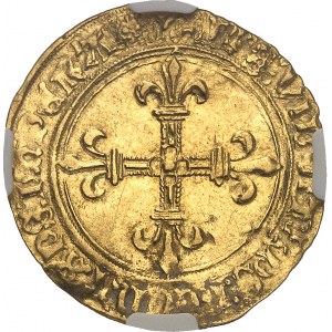 Karl VIII. (1483-1498). Goldschild mit der Sonne der Dauphiné, 1. Typ ND, Grenoble.