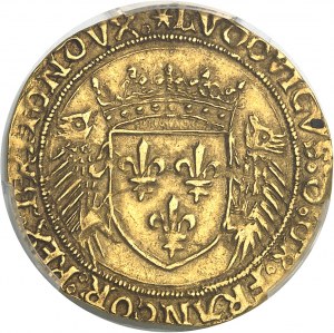 Ľudovít XII (1498-1514). Zlatý štít s bretónskym dikobrazom, 1. typ ND (1507), N, Nantes.