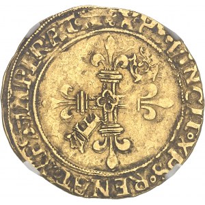 Franciszek I (1515-1547). Écu d'or au soleil du Dauphiné, 5. typ, 3. emisja ND (1528-1538), Grenoble.