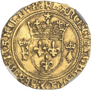 Franciszek I (1515-1547). Złota tarcza ze słońcem Bretanii, 2. typ ND (1534-1540), N, Nantes.