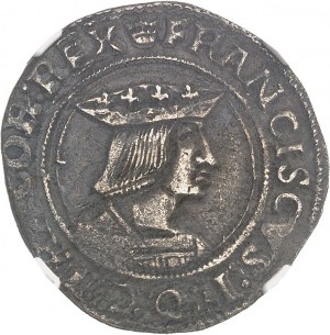 Francesco I (1515-1547). Mezzo francobollo, 2° tipo ND, Parigi.