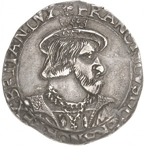 François Ier (1515-1547). Teston de Bretagne 3e type ND (avant 1540), R, Rennes.