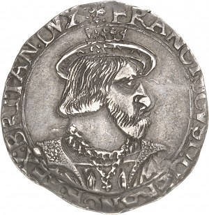Francesco I (1515-1547). Teston de Bretagne 3° tipo ND (prima del 1540), R, Rennes.