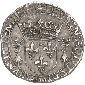 François I (1515-1547). Teston de Bretagne 3rd type ND (before 1540), R, Rennes.