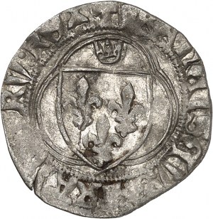 François I. (1515-1547). Petit blanc à la couronne or sizain ND, V, Villefranche-de-Rouergue.