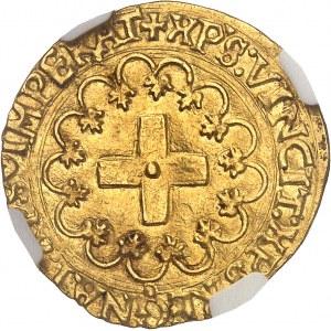 Franz I. (1515-1547). Goldschild mit Kreuz ND (1541-1545), B, Rouen.