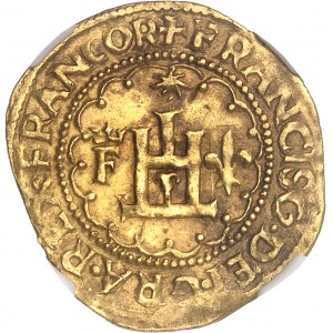 François I (1515-1547). Golden shield with sun, as Lord of Genoa ND (1527-1528), Genoa.