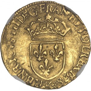 Henri III (1574-1589). Zlatý štít se sluncem 1578, K, Bordeaux.