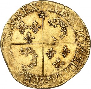 Ludvík XIII (1610-1643). Zlatý štít se sluncem Dauphiné 1642, Z, Grenoble.
