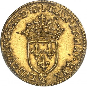 Ludvík XIII (1610-1643). Zlatá půlkoruna se sluncem, 1. typ 1613, A, Paříž.