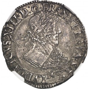 Ludwik XIII (1610-1643). Pół franka, 13. typ 1641, N, Montpellier.