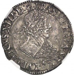 Luigi XIII (1610-1643). Mezzo franco, 13° tipo 1641, N, Montpellier.