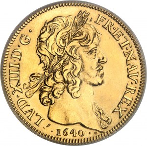 Ľudovít XIII (1610-1643). Moderná razba 10 louis d'or, Frappe spéciale (SP) [1640] (cca 1972), Monnaie de Paris pre NI (Numismatique Internationale).