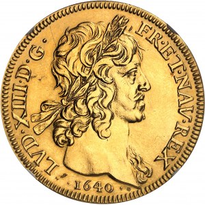 Ludwik XIII (1610-1643). Frappe moderne du 10 louis d'or (modern restrike) [1640] (ok. 1972), A, Monnaie de Paris pour NI (Numismatique Internationale).