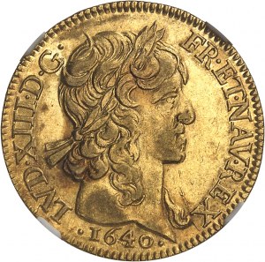 Louis XIII (1610-1643). Louis d'or à la mèche longue 1640, A, Paris.