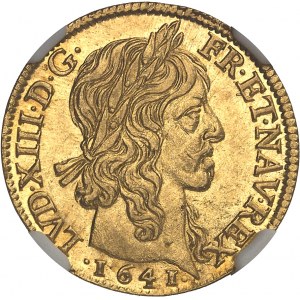 Louis XIII (1610-1643). Louis d’or à la mèche longue 1641, A, Paris.