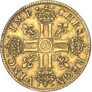 Ludwik XIII (1610-1643). Louis d'or à la mèche longue et étoile 1641, A, Paryż.