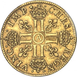 Ľudovít XIII (1610-1643). Louis d'or à la mèche longue et étoile 1641, A, Paríž.