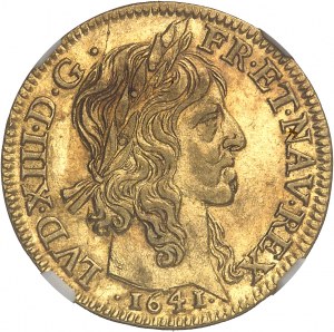 Ludwik XIII (1610-1643). Louis d'or à la mèche longue 1641, A, Paryż.