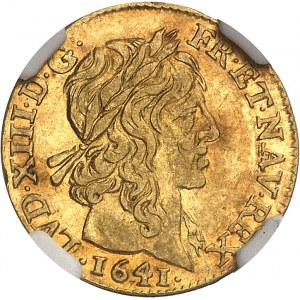 Louis XIII (1610-1643). Demi-louis d'or 1641, A, Paris.