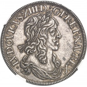 Ludwik XIII (1610-1643). Essai de l'Écu de 60 sols à la Monnaie assise, J. Warin 1641, Paryż.