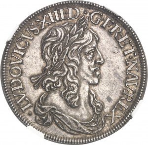 Ludwik XIII (1610-1643). Essai de l'Écu de 60 sols à la Monnaie assise, J. Warin 1641, Paryż.