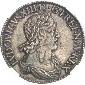 Ludwik XIII (1610-1643). Srebrna tarcza, 2. typ 1642, A, Paryż (róża między dwiema kropkami).