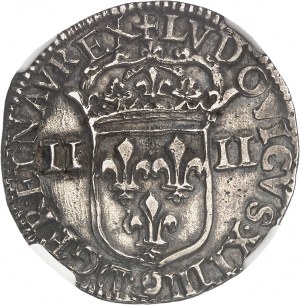 Ludwig XIV. (1643-1715). Quart d'écu, 1er type, écu de face 1647, 9, Rennes.