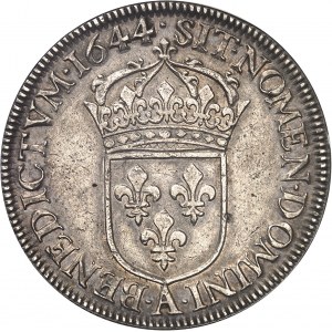 Ludwik XIV (1643-1715). Poczwórna tarcza z krótkim bezpiecznikiem 1644, A, Paryż (punkt).
