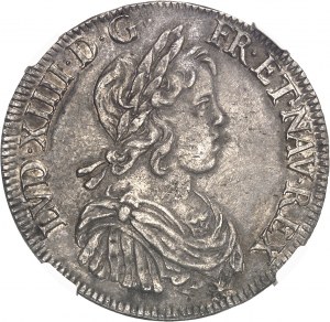 Ľudovít XIV (1643-1715). Štít s krátkou poistkou 1644, A, Paríž (ružový).