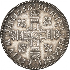 Ľudovít XIV (1643-1715). Strieborná ľalia, prvá podobizeň 1656, A, Paríž.