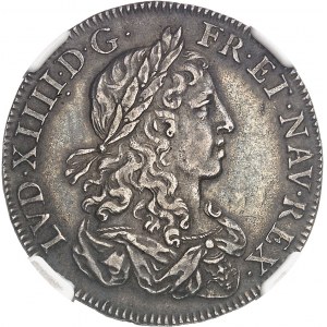Luigi XIV (1643-1715). Giglio d'argento, seconda effigie (processo?) 1656, A, Parigi.