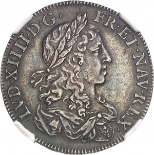 Ludwik XIV (1643-1715). Srebrna lilia, druga podobizna (próba?) 1656, A, Paryż.
