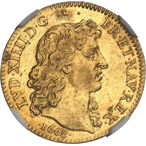 Louis XIV (1643-1715). Louis d'or à la tête nue 1668, A, Paris.