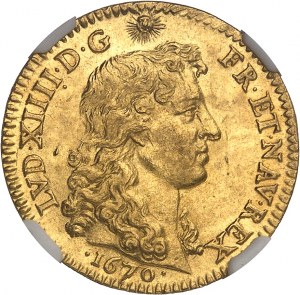 Luigi XIV (1643-1715). Louis d'or à la tête nue 1670, A, Parigi.