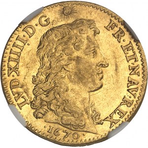 Ludvík XIV (1643-1715). Louis d'or à la tête nue 1670, A, Paříž.