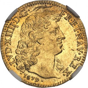 Ľudovít XIV (1643-1715). Louis d'or à la tête virile 1679, A, Paríž.