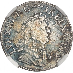 Ludvík XIV (1643-1715). Douzième d'écu à la cravate, 1. typ, zjednodušené poprsí 1681, A, Paříž.