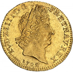 Louis XIV (1643-1715). Louis d'or aux insignes, reformation 1705, A, Paris.