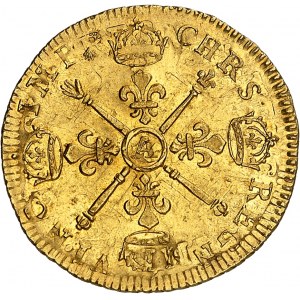 Ludvík XIV (1643-1715). Louis d'or aux insignes, reformace 1705, A, Paříž.