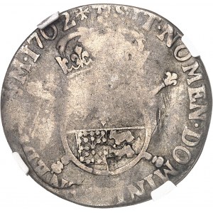 Ľudovít XIV (1643-1715). Béarnská štvrťekucia s insígniami, reformácia 1702, Pau.