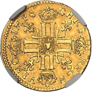 Ludvík XIV (1643-1715). Půllouis d'or au soleil 1710, CC, Besançon.