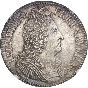 Ľudovít XIV (1643-1715). Štít s tromi korunami 1709, A, Paríž.