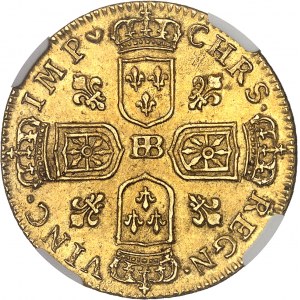 Ludwik XV (1715-1774). Louis d'or dit de Noailles 1718, BB, Strasburg.