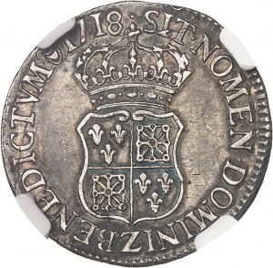 Ľudovít XV (1715-1774). Štvrť ecu Francúzska-Navarre 1718, Z, Grenoble.