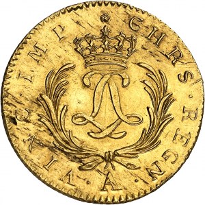 Luigi XV (1715-1774). Doppio luigi d'oro con mirliton 1724, A, Parigi.